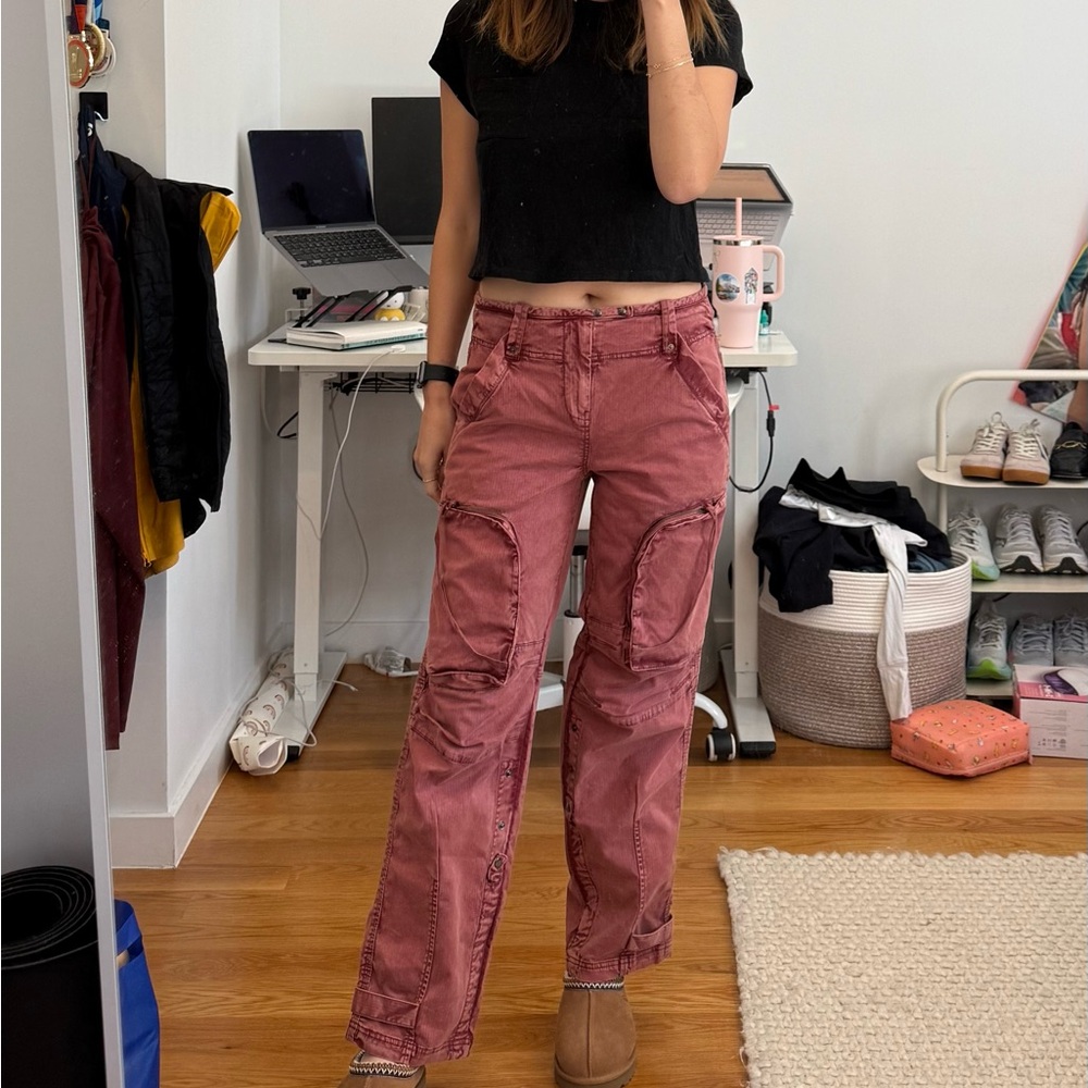 Pink Cargo Pants